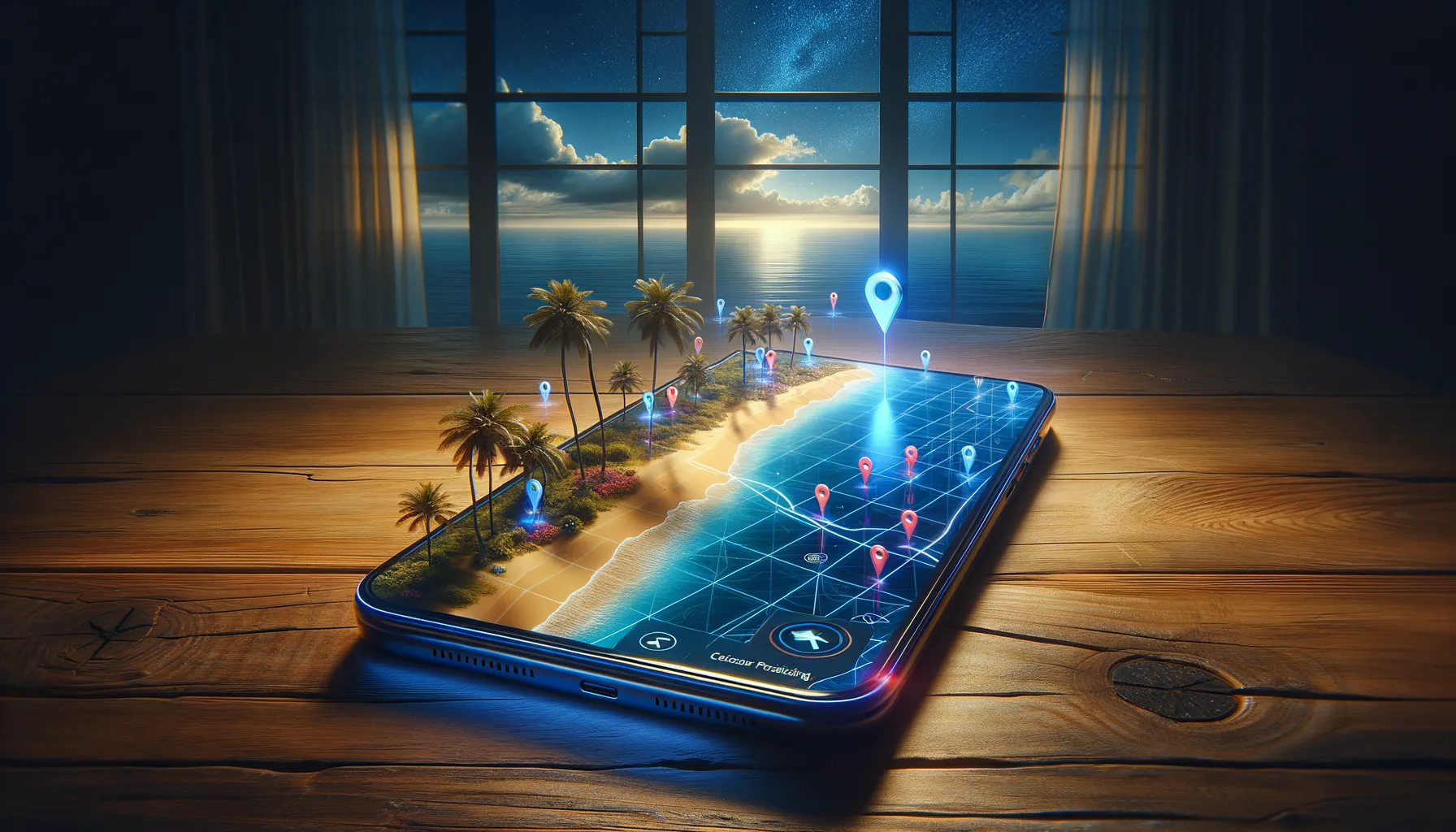 Map of Hawaii with location pin icons and browser history symbols overlaid, representing geolocation and browsing data privacy