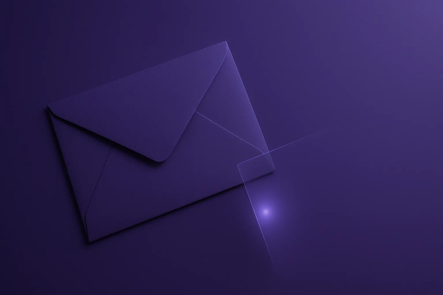 Email envelope with a glowing tracking indicator being blocked by a translucent shield, representing blocking Klenty email tracking in Gmail