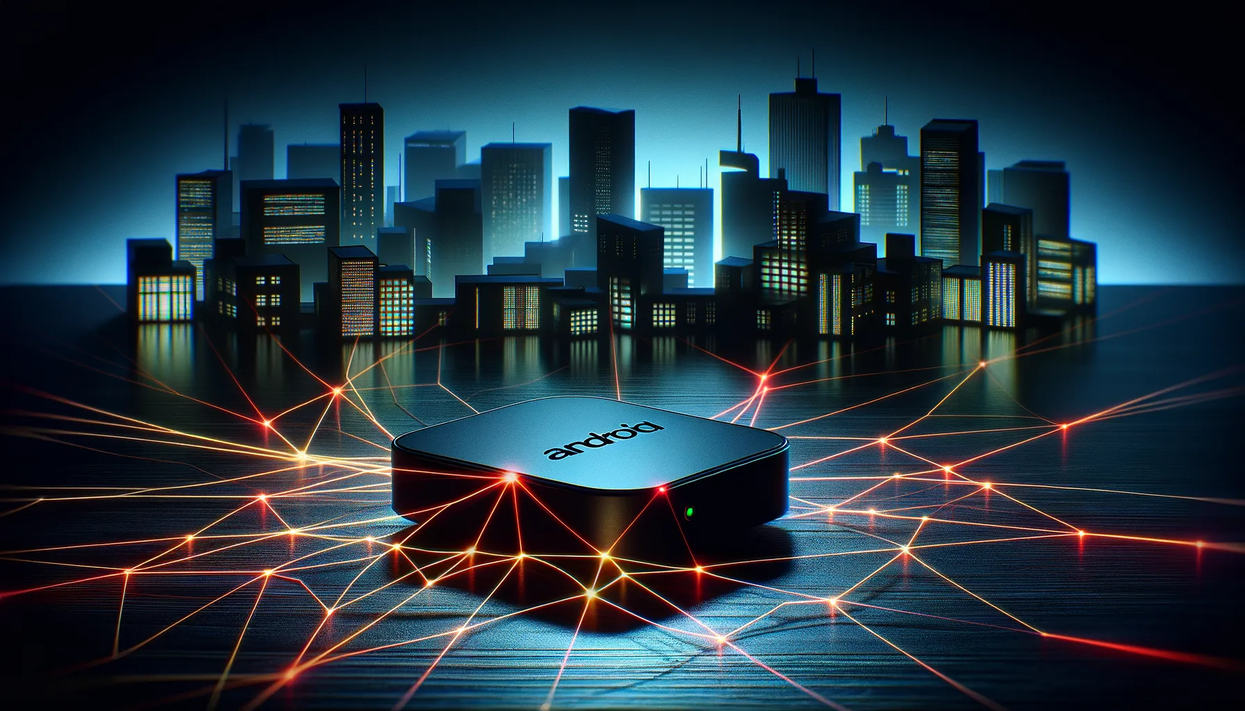 Network of connected devices with malicious code spreading through corporate infrastructure